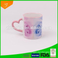 ceramic mug of colour rim and handle, cheap customized sublimation mugs